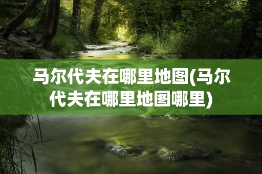 马尔代夫在哪里地图(马尔代夫在哪里地图哪里)