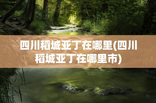 四川稻城亚丁在哪里(四川稻城亚丁在哪里市)