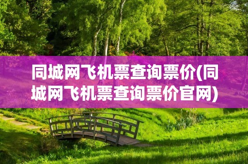 同城网飞机票查询票价(同城网飞机票查询票价官网)