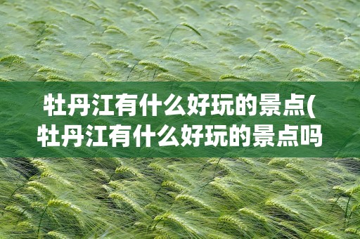 牡丹江有什么好玩的景点(牡丹江有什么好玩的景点吗)