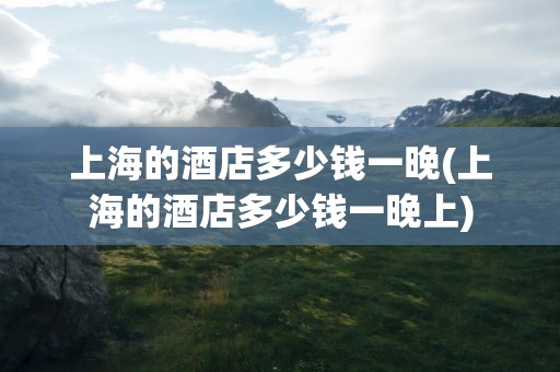 上海的酒店多少钱一晚(上海的酒店多少钱一晚上)
