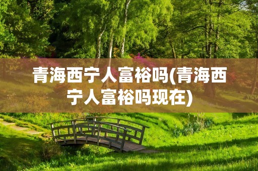 青海西宁人富裕吗(青海西宁人富裕吗现在)
