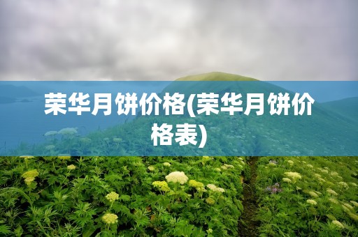 荣华月饼价格(荣华月饼价格表)