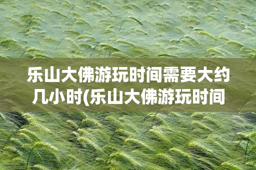 乐山大佛游玩时间需要大约几小时(乐山大佛游玩时间需要大约几小时完成)