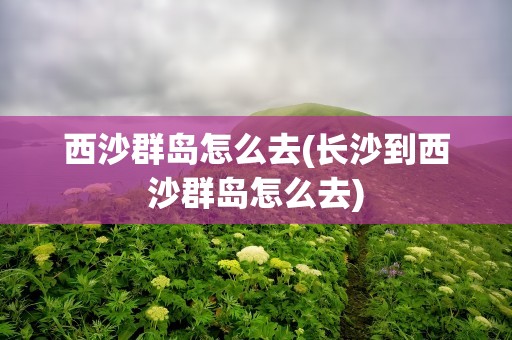 西沙群岛怎么去(长沙到西沙群岛怎么去)