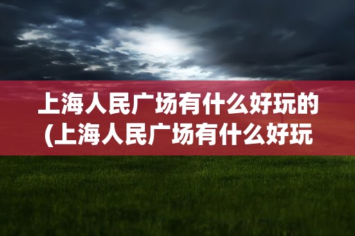 上海人民广场有什么好玩的(上海人民广场有什么好玩的地方)