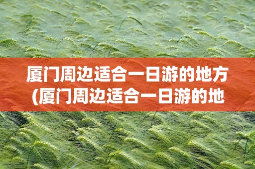 厦门周边适合一日游的地方(厦门周边适合一日游的地方推荐)