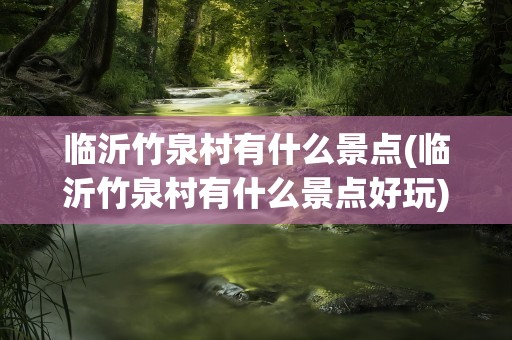 临沂竹泉村有什么景点(临沂竹泉村有什么景点好玩)