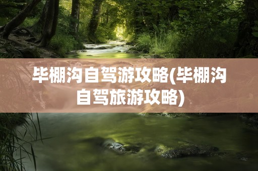 毕棚沟自驾游攻略(毕棚沟自驾旅游攻略)