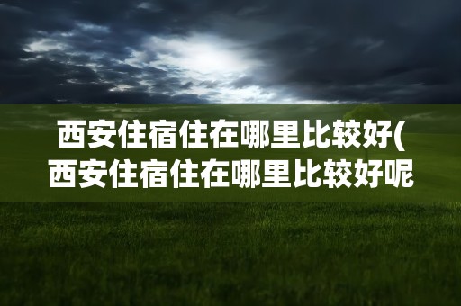 西安住宿住在哪里比较好(西安住宿住在哪里比较好呢)