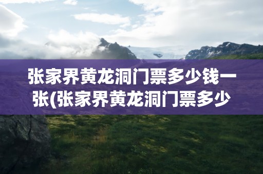 张家界黄龙洞门票多少钱一张(张家界黄龙洞门票多少钱一张本地人)