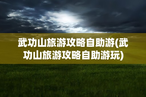 武功山旅游攻略自助游(武功山旅游攻略自助游玩)