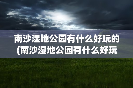 南沙湿地公园有什么好玩的(南沙湿地公园有什么好玩的项目)