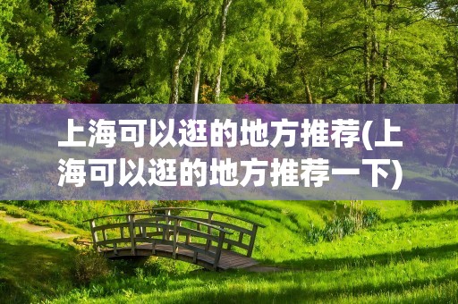 上海可以逛的地方推荐(上海可以逛的地方推荐一下)