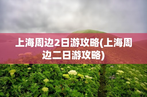 上海周边2日游攻略(上海周边二日游攻略)